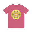 Colorful and intricate mandala design tee promoting spiritual peace and harmony