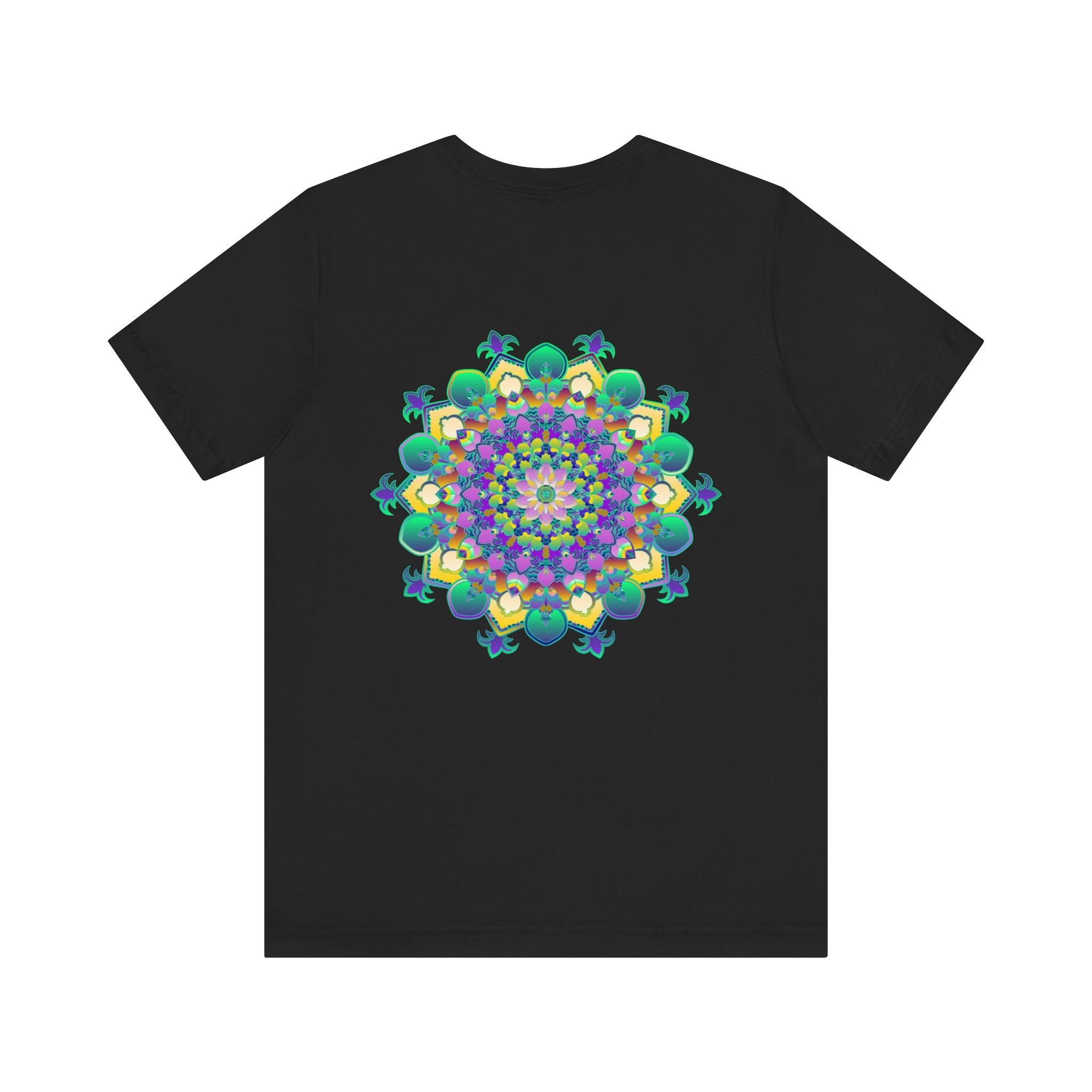 Colorful and intricate mandala tee with spiritual and peaceful design