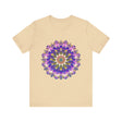 Exquisite mandala flower design in vibrant red, yellow, and blue hues