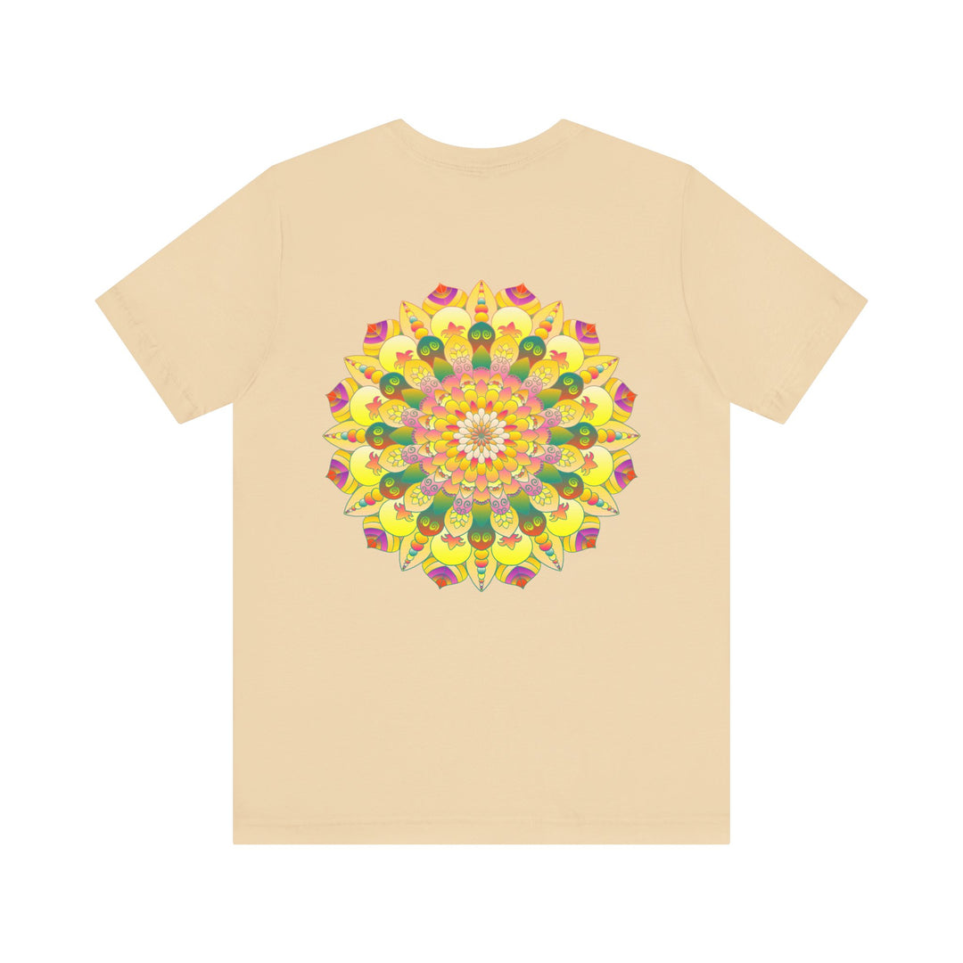 Vibrant Mandala Tee - Spiritual Peace & Harmony: A colorful mandala design on a comfortable t-shirt promoting inner peace and harmony