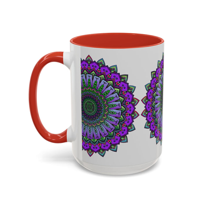 Vibrant Mandala Mug featuring intricate spiritual art and colorful design