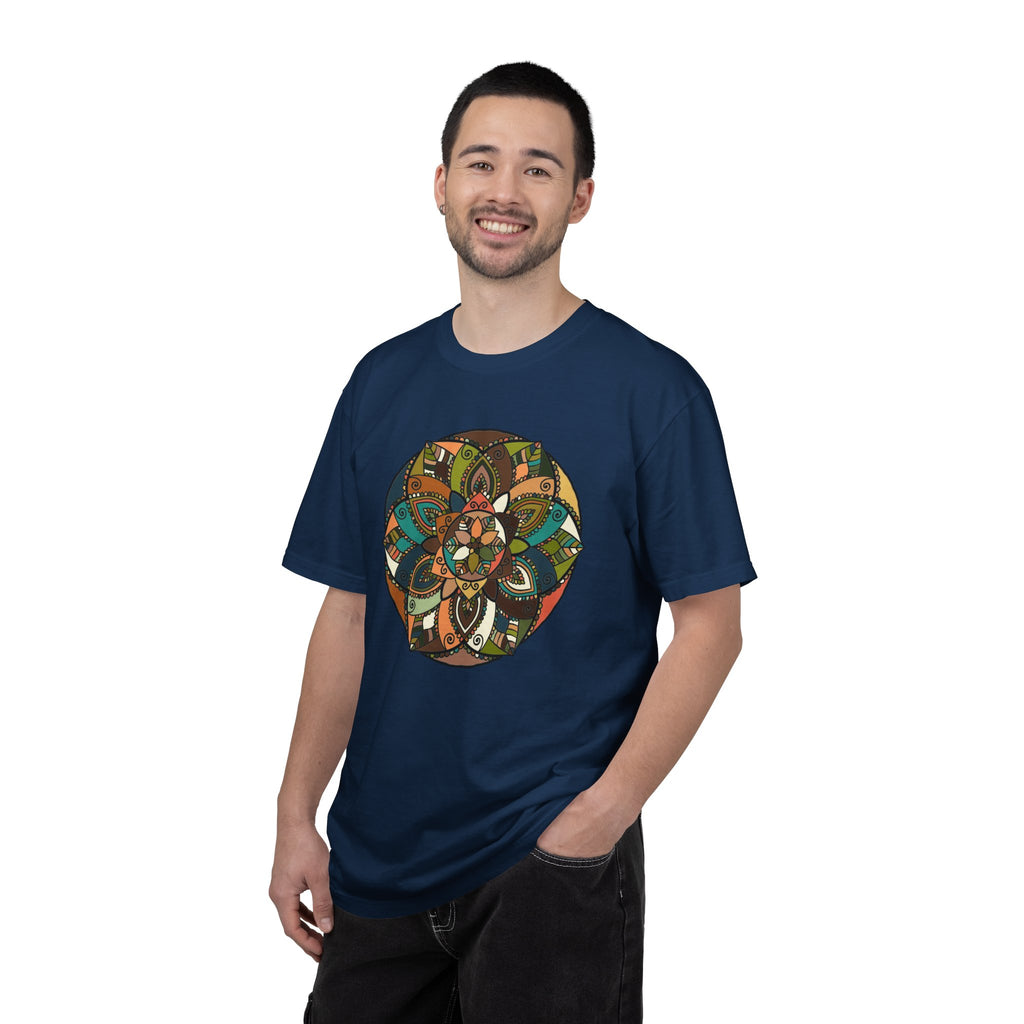 Mandala Earth Flora T-Shirt — Earthy Tones Geometric Art Tee