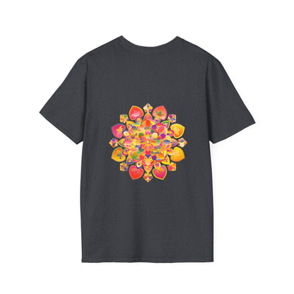 Lotus Mandala Unisex T-Shirt featuring a hand-drawn unique design by Blululi, perfect for both men and women