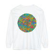 Colorful and intricate mandala design on unisex long sleeve t-shirt