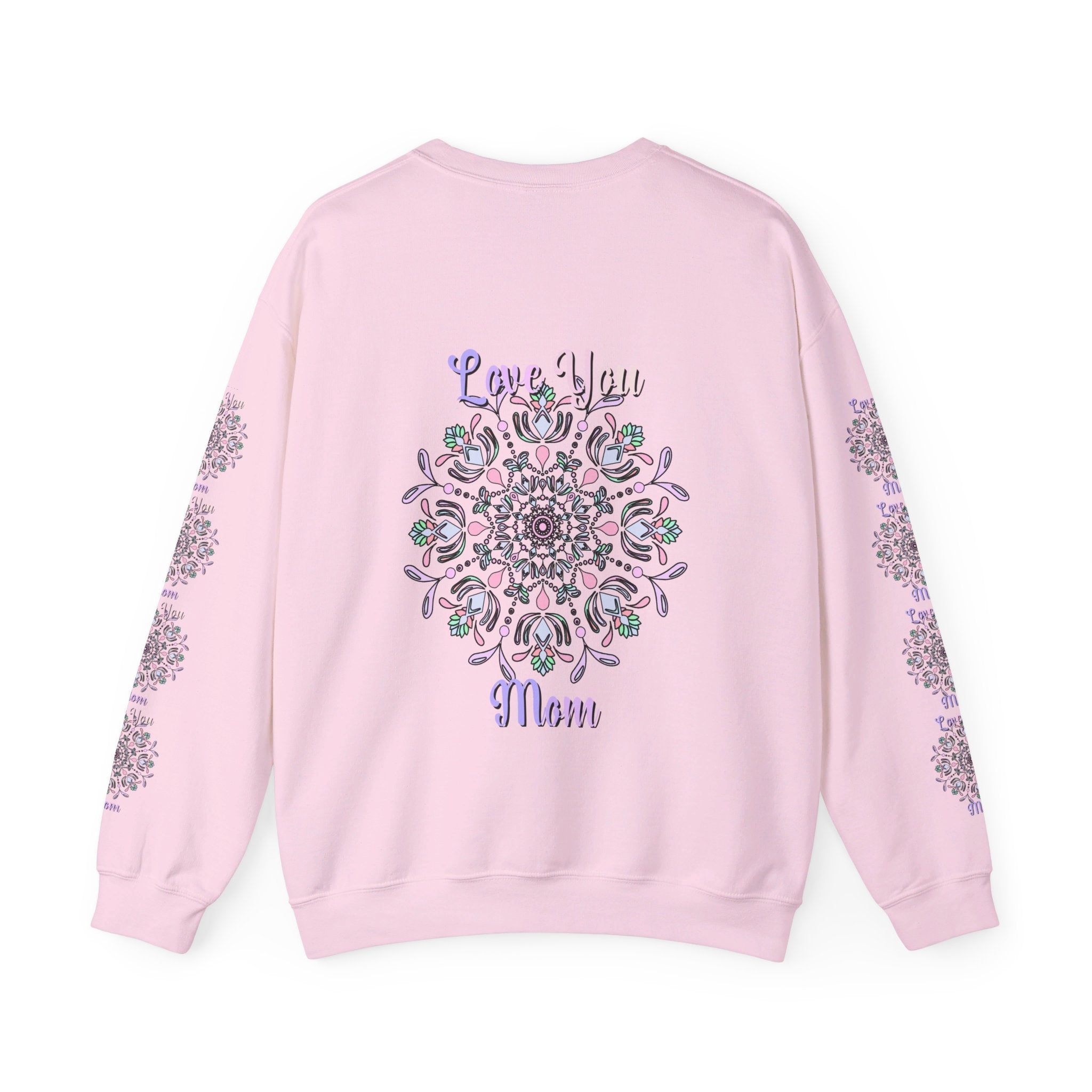 Cozy and stylish unisex crewneck sweatshirt with 'Love You Mom' design, perfect birthday gift for your mother