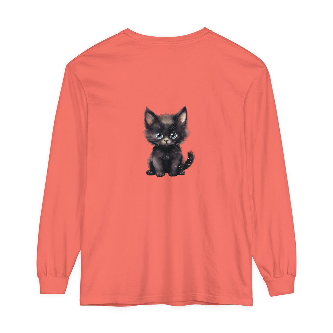 Cute Kitten with Blue Eyes Long Sleeve T-Shirt Alt Text 60