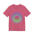 Vibrant Mandala T-Shirt featuring a colorful and intricate design perfect for adding a pop of color to any outfit