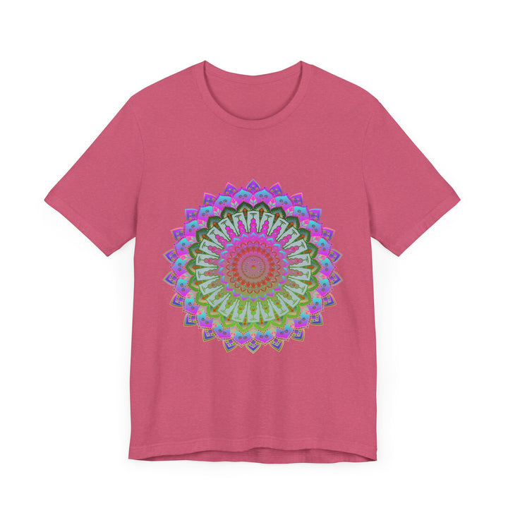 Vibrant Mandala T-Shirt featuring a colorful and intricate design perfect for adding a pop of color to any outfit