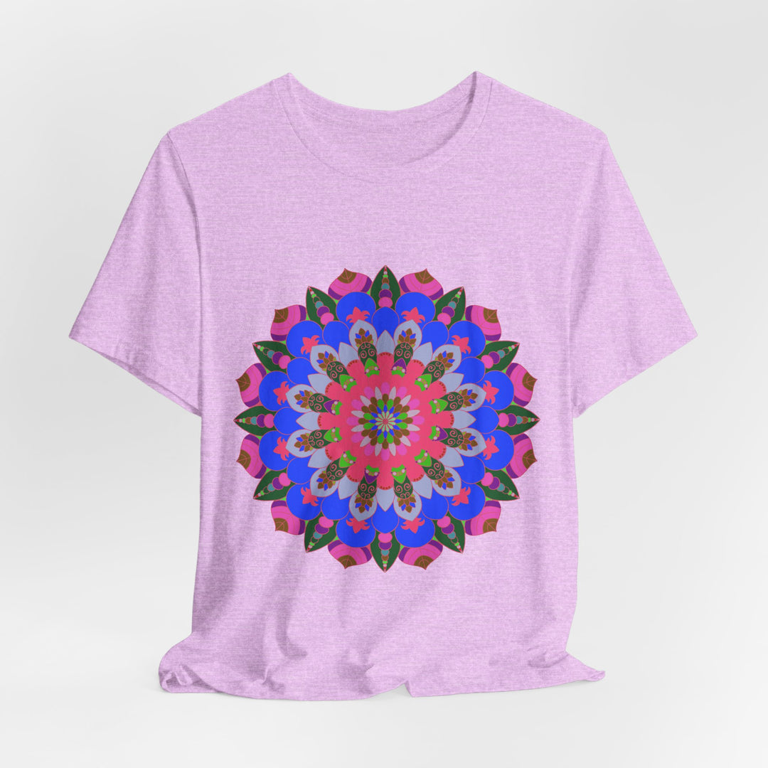 Vibrant and eye-catching Colorful Mandala Geometric T-Shirt with intricate design