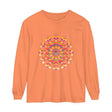 Colorful and intricate mandala design long sleeve t-shirt for all genders