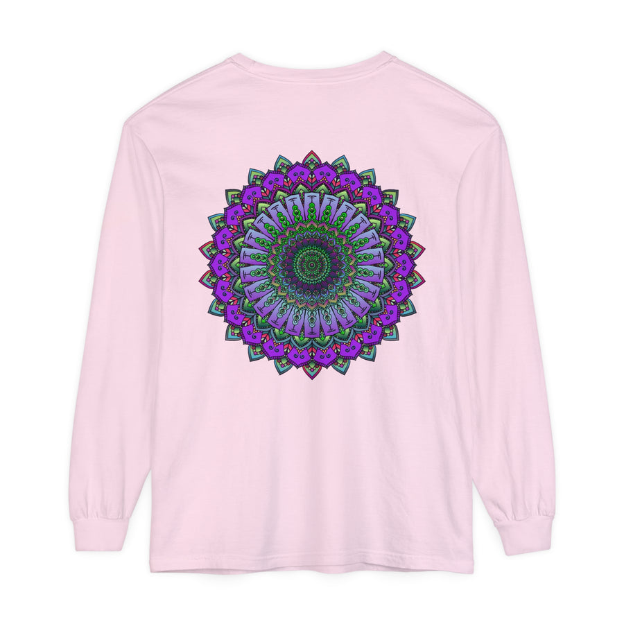 Intricate Mandala Unisex Long Sleeve T-Shirt featuring detailed mandala design