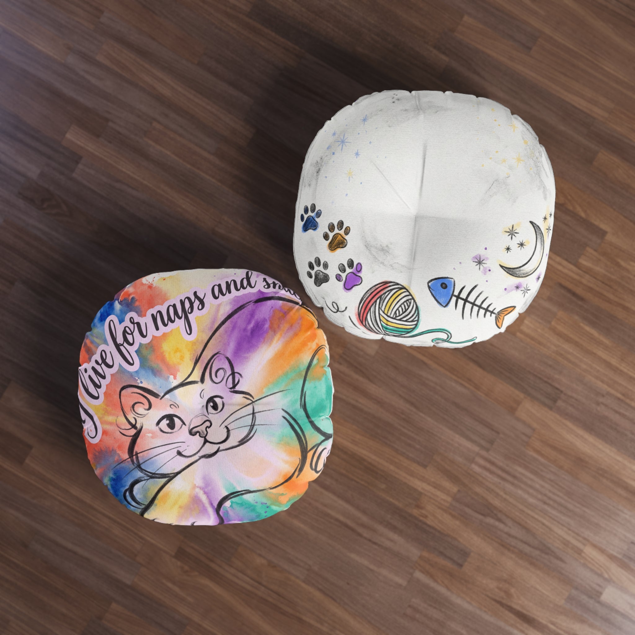 Cozy Snowday Cat Floor Pillow