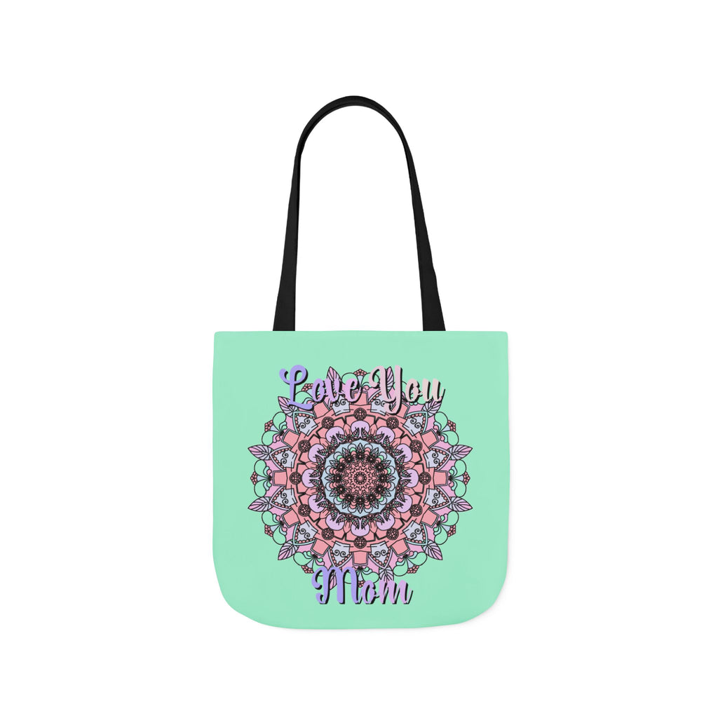 Mandala 'Love You Mom' Canvas Tote — Floral Mother's Day Gift Bag
