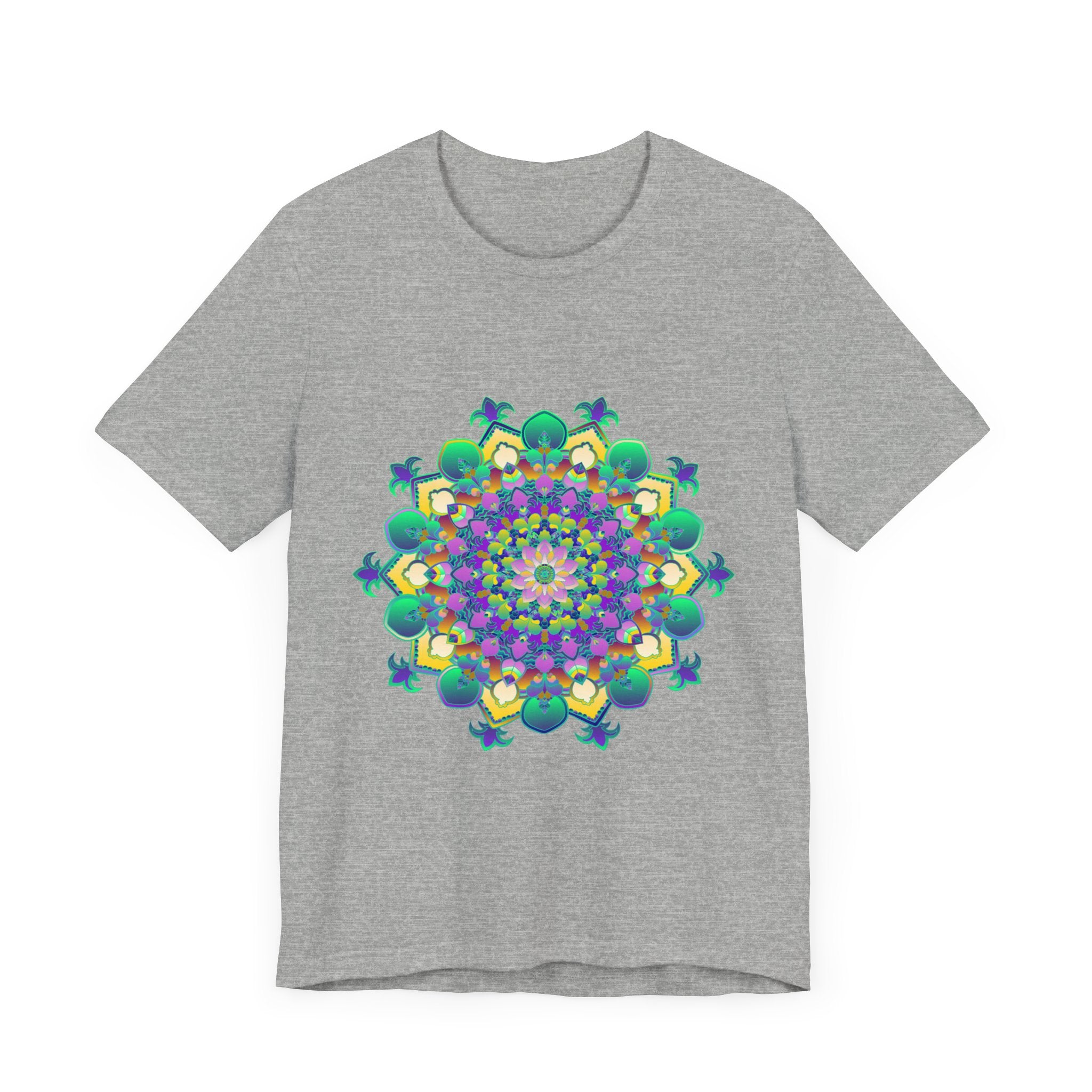 Colorful Mandala Meditation Tee featuring vibrant designs for peace and tranquility
