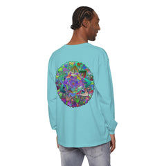 Colorful and intricate mandala design long sleeve t-shirt for both men and women