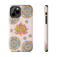 Beautiful light pink lotus flower mandala design phone case for protection