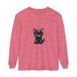 Cute Kitten with Blue Eyes Long Sleeve T-Shirt Alt Text 2
