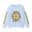 A unisex heavy blend crewneck sweatshirt featuring First of Many, Paper Anniversary design for first year wedding anniversary gift