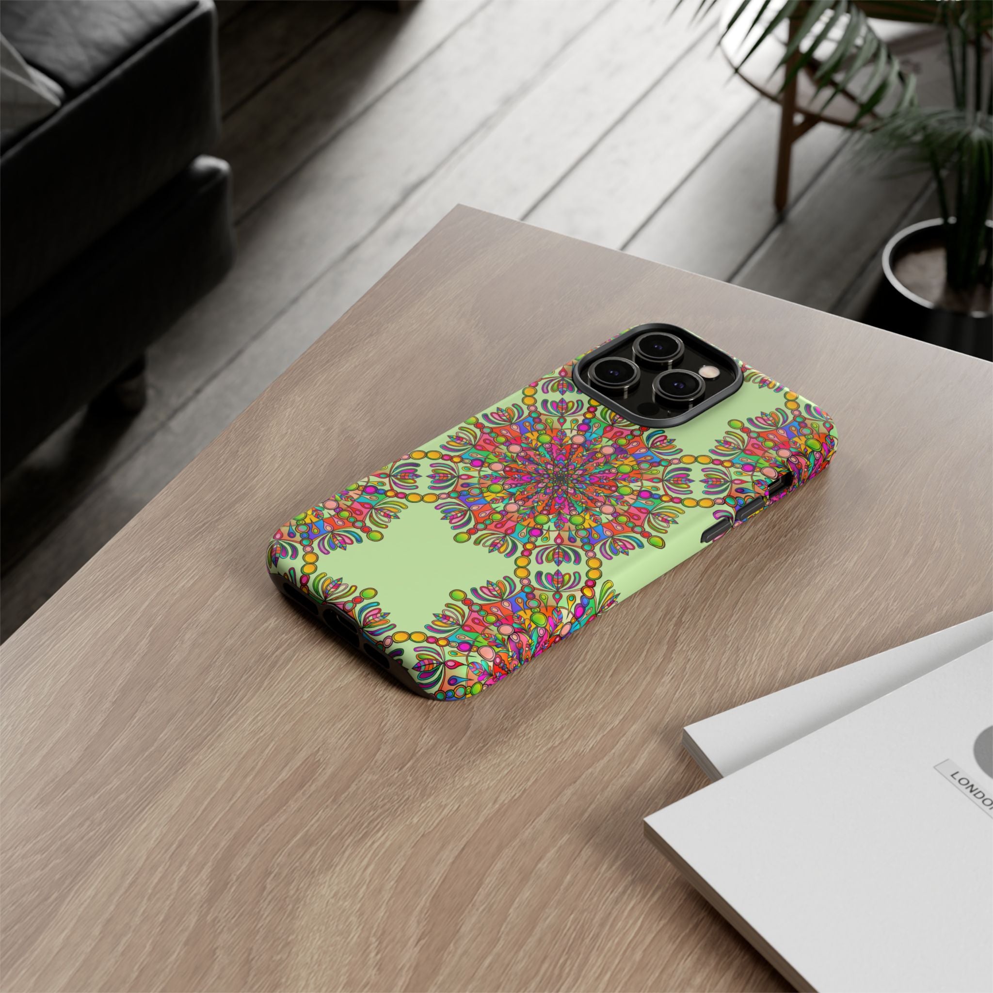 Custodia Vibrant Mandala per iPhone e Google Pixel | Custodie resistenti