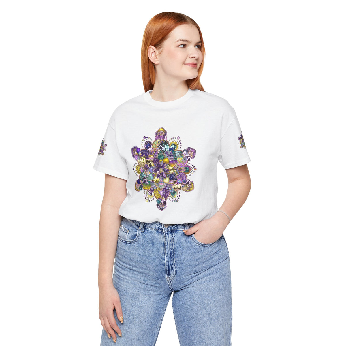 Unisex Floral Jewel Mandala T-Shirt