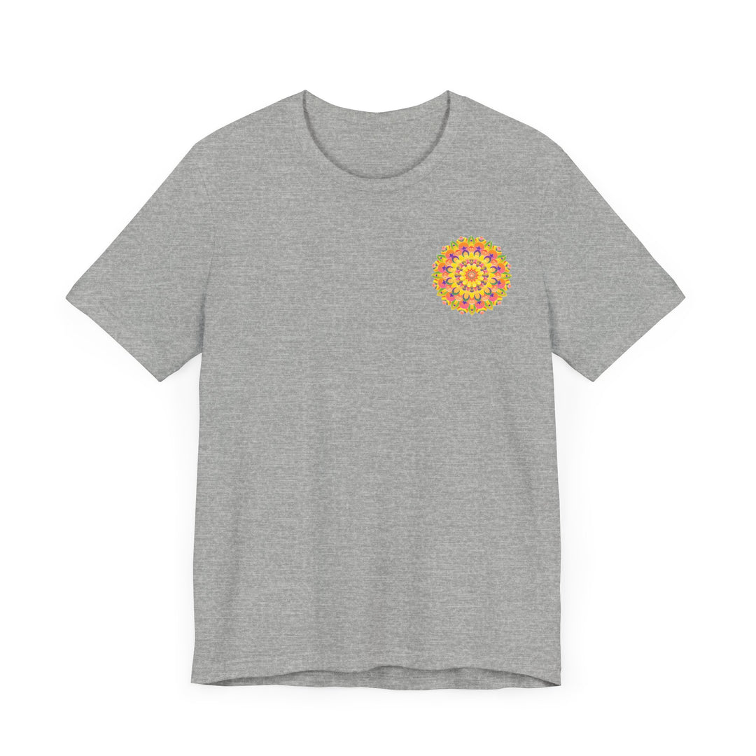 Vibrant Mandala Tee - Peace & Harmony: A colorful mandala design representing peace and harmony on a comfortable t-shirt