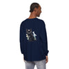 Long sleeve black kitten watercolor graphic t-shirt for cat lovers