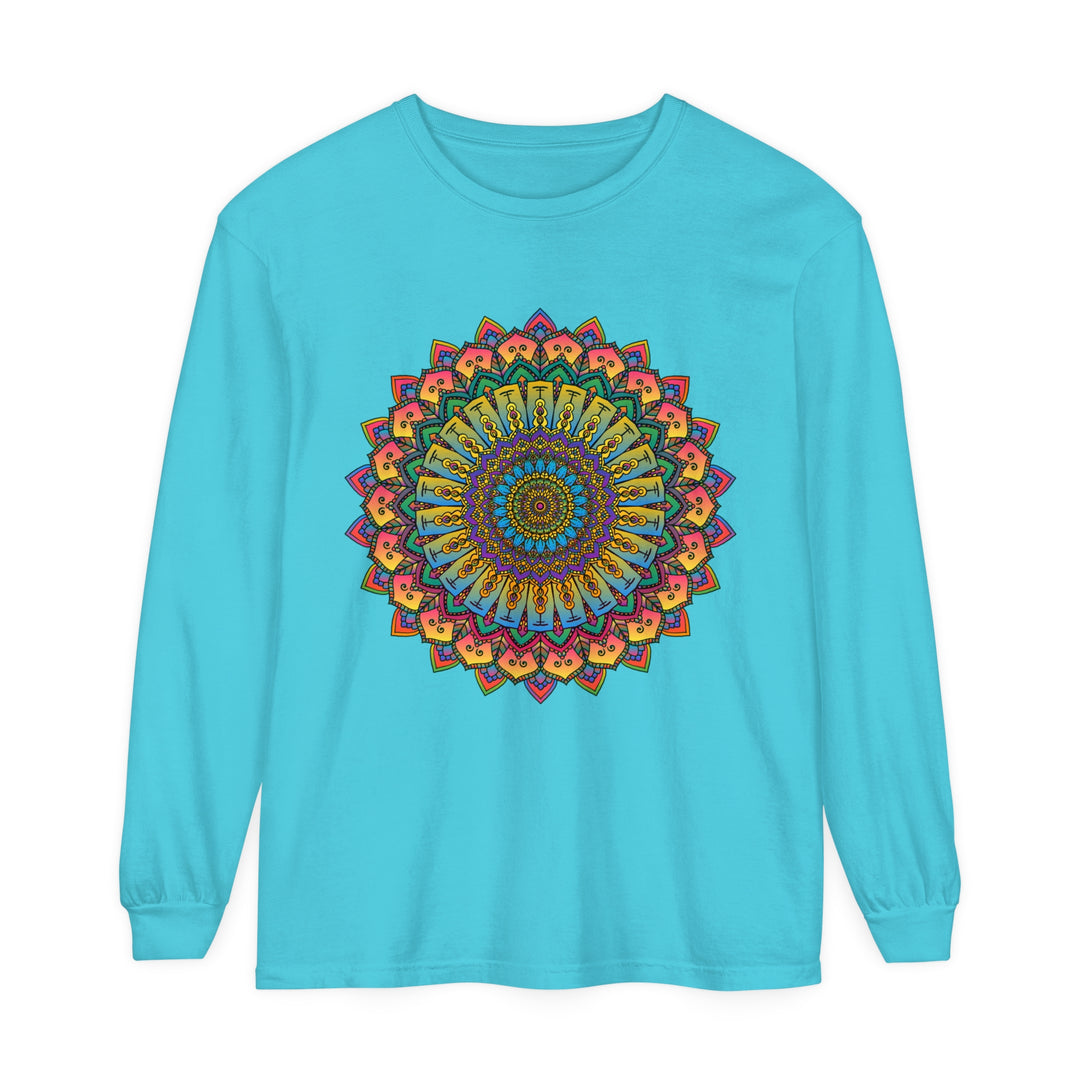 Intricately designed mandala long sleeve t-shirt for men and women