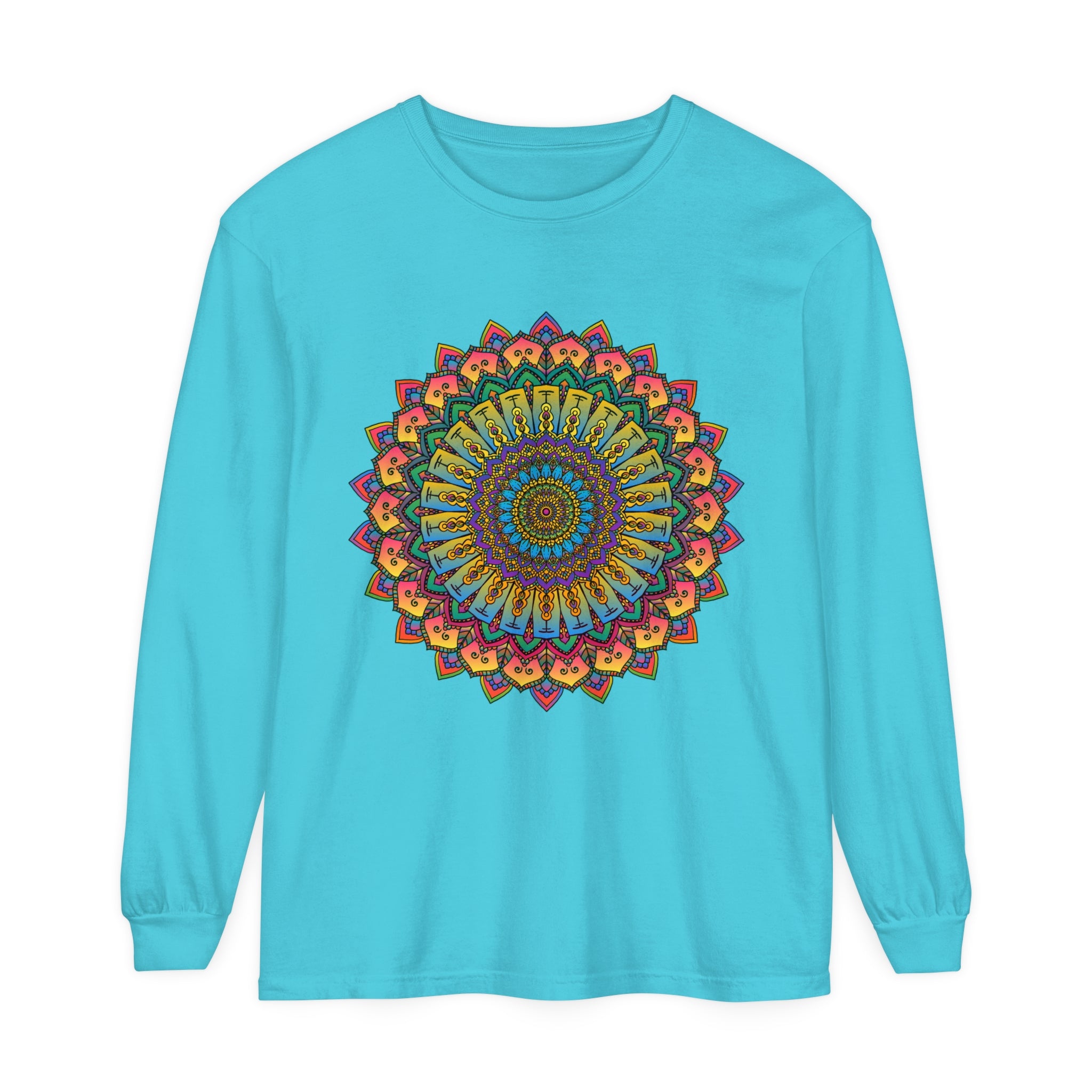 Intricately designed mandala long sleeve t-shirt for men and women