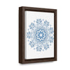 Handmade steel blue mandala design wall art on gallery canvas wrap