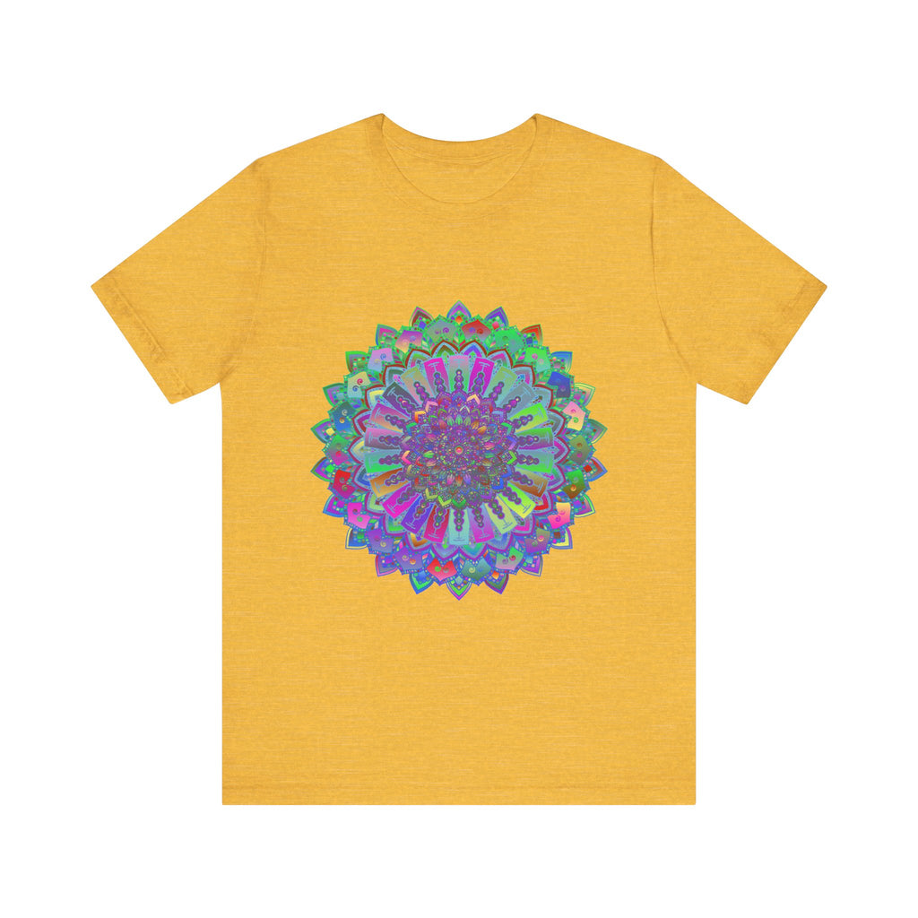 Colorful Mandala T-Shirt with an intricate and vibrant design, perfect for adding a pop of color to your wardrobe