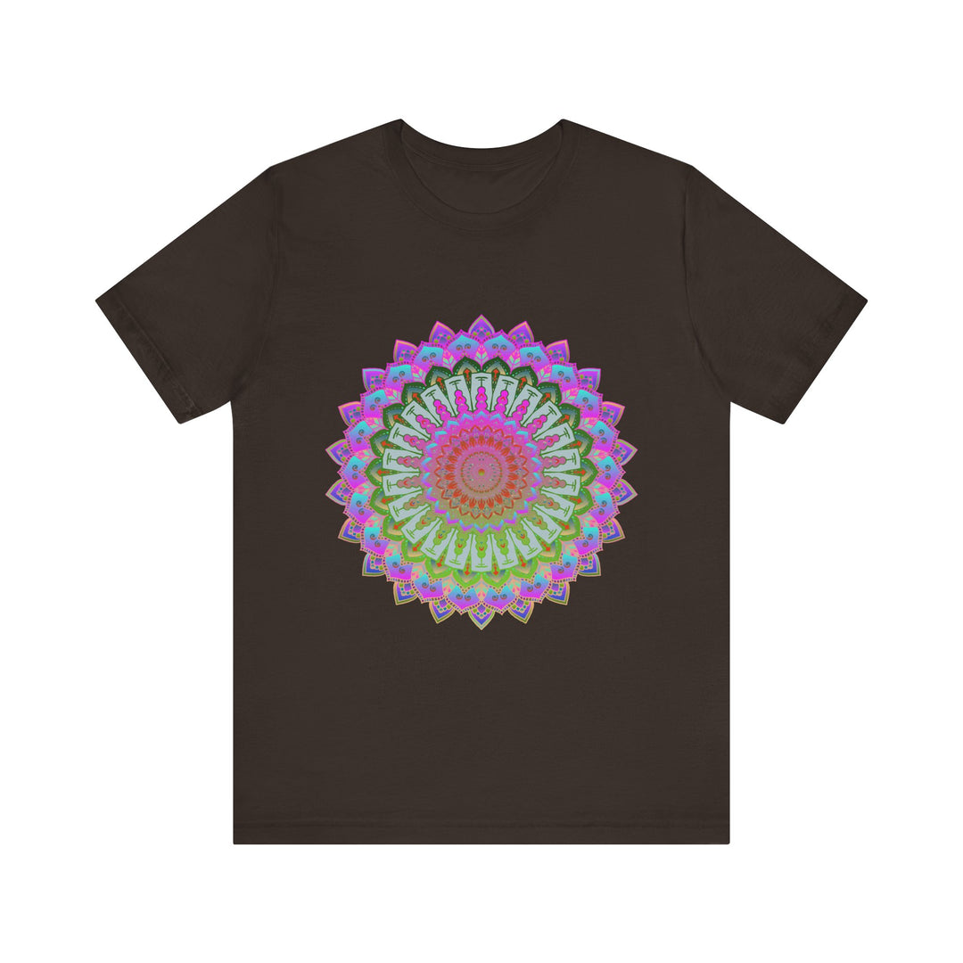 Vibrant Mandala T-Shirt featuring a colorful and intricate design perfect for adding a pop of color to your wardrobe