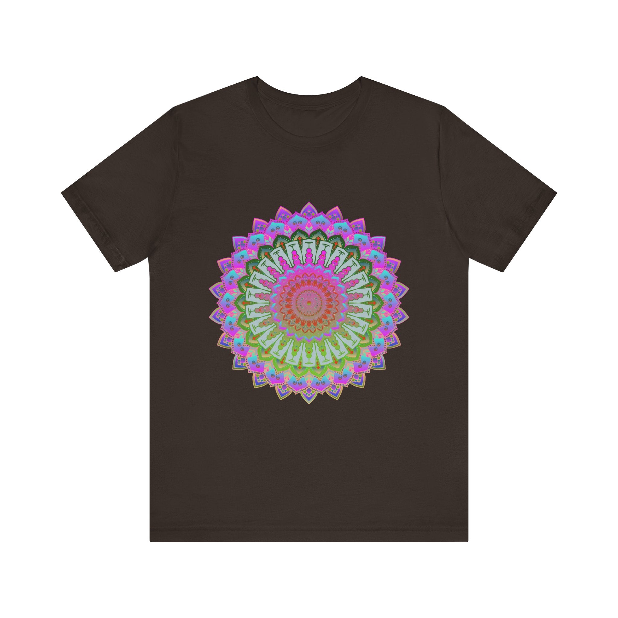 Vibrant Mandala T-Shirt featuring a colorful and intricate design perfect for adding a pop of color to your wardrobe