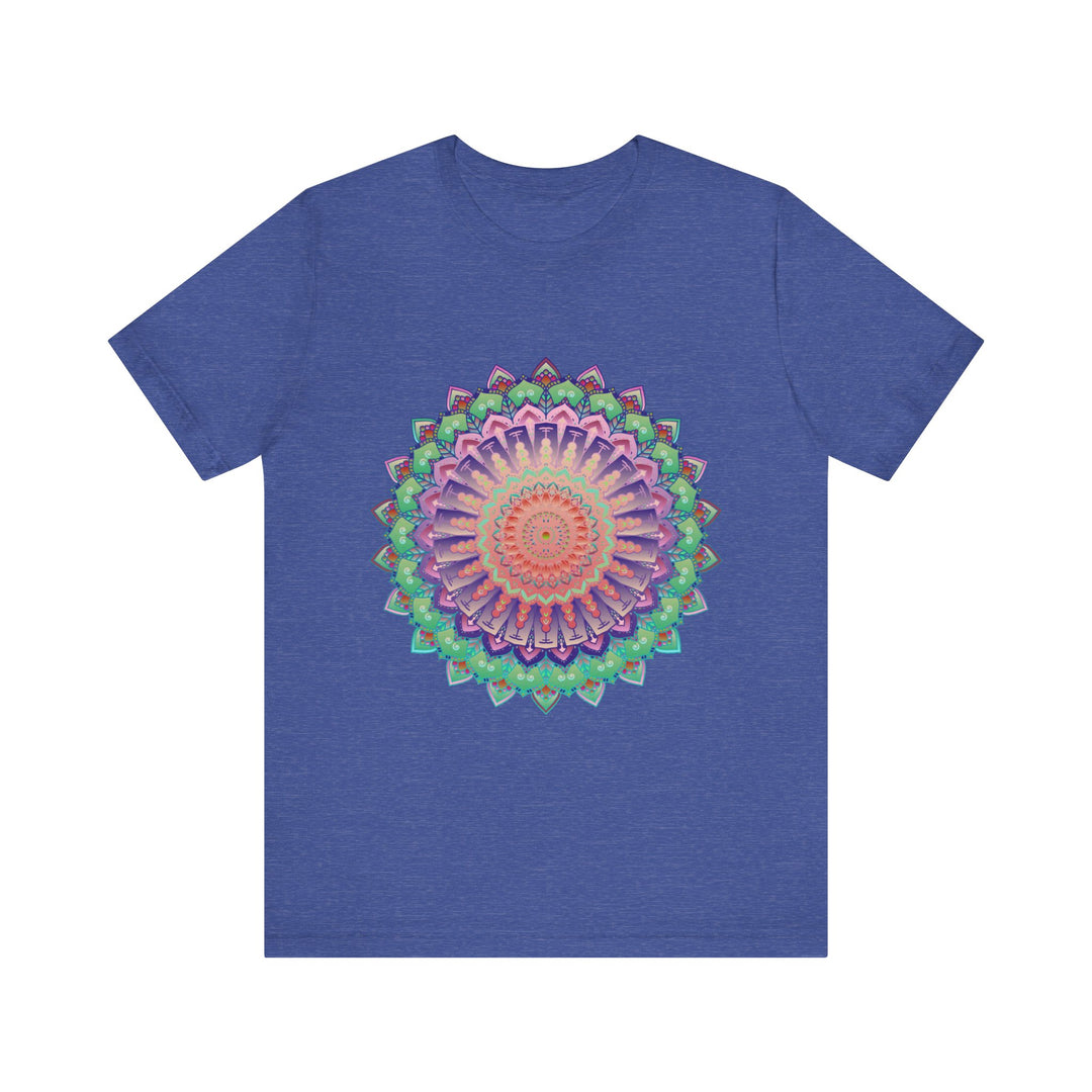 Vibrant Mandala Tee featuring a colorful and psychedelic design, perfect for adding a pop of personality to your wardrobe