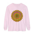 Relaxed fit long sleeve t-shirt with eye-catching mandala print