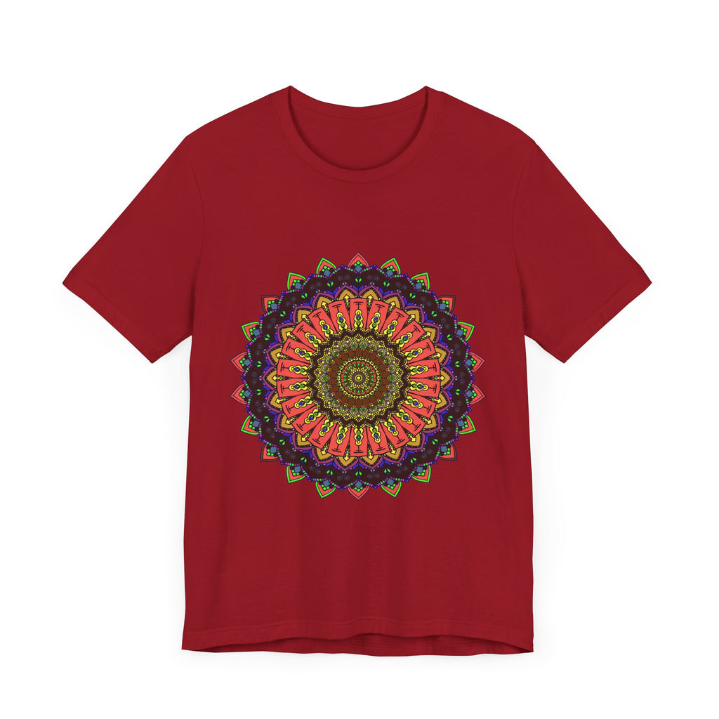 Colorful Mandala Tee featuring an intricate and vibrant design, perfect for adding a pop of color to your wardrobe