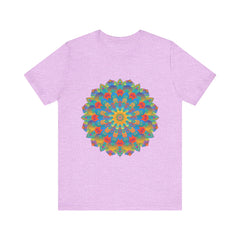 Beautiful and vibrant mandala tee with intricate and eye-catching design