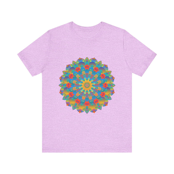 Beautiful and vibrant mandala tee with intricate and eye-catching design