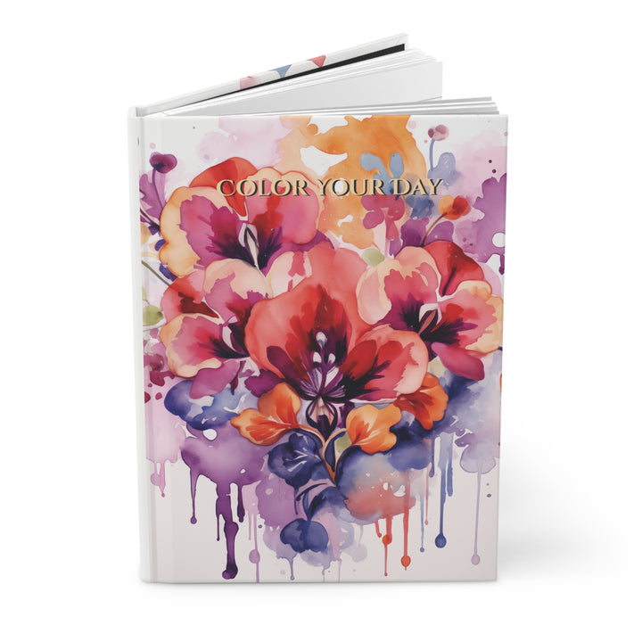 Watercolor Floral Hardcover Journal — Color Your Day Daily Diary