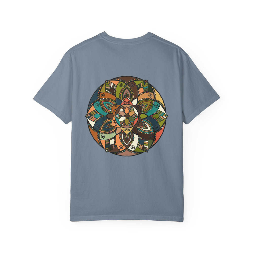 Mandala Earth Flora T-Shirt — Earthy Tones Geometric Art Tee