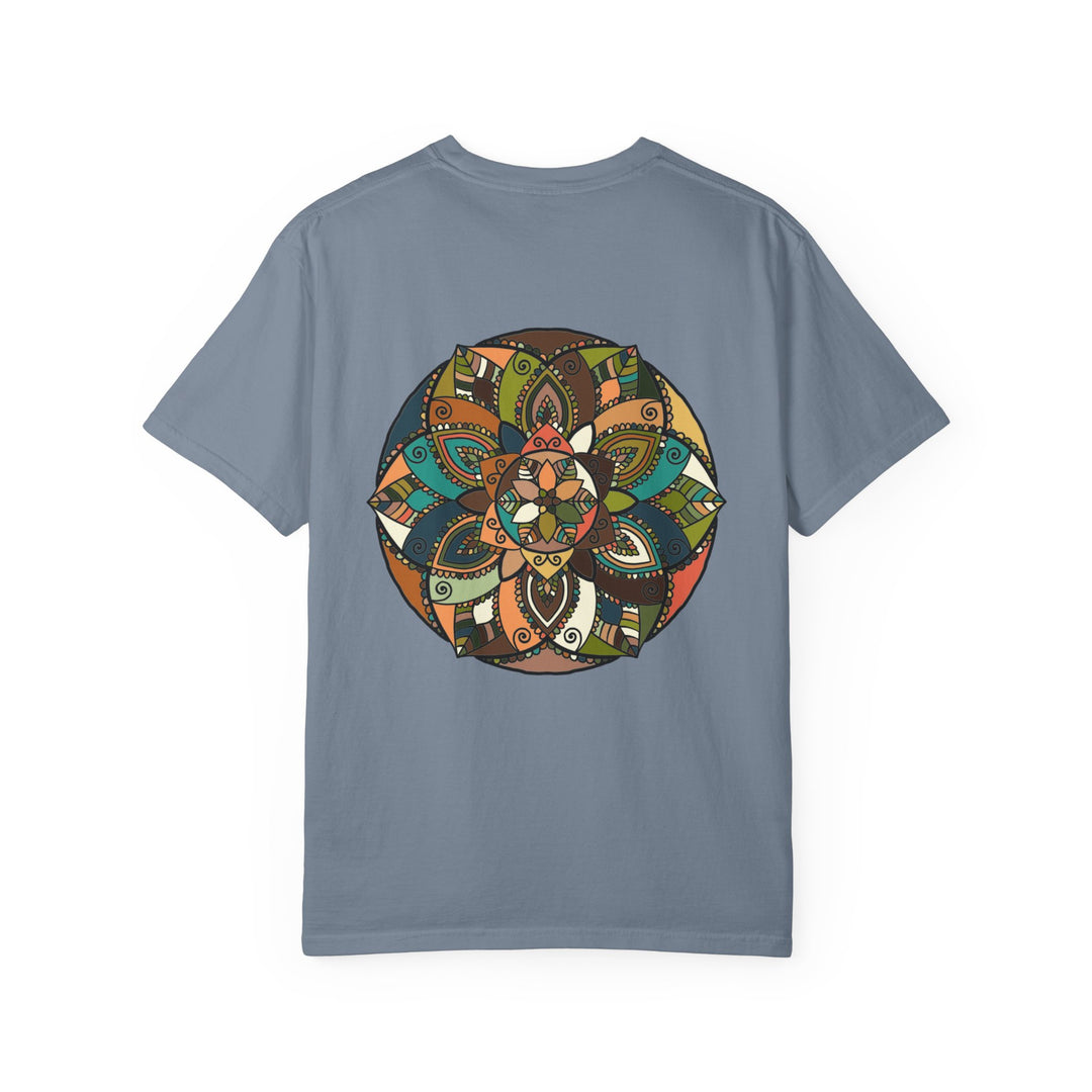 Mandala Earth Flora T-Shirt — Earthy Tones Geometric Art Tee