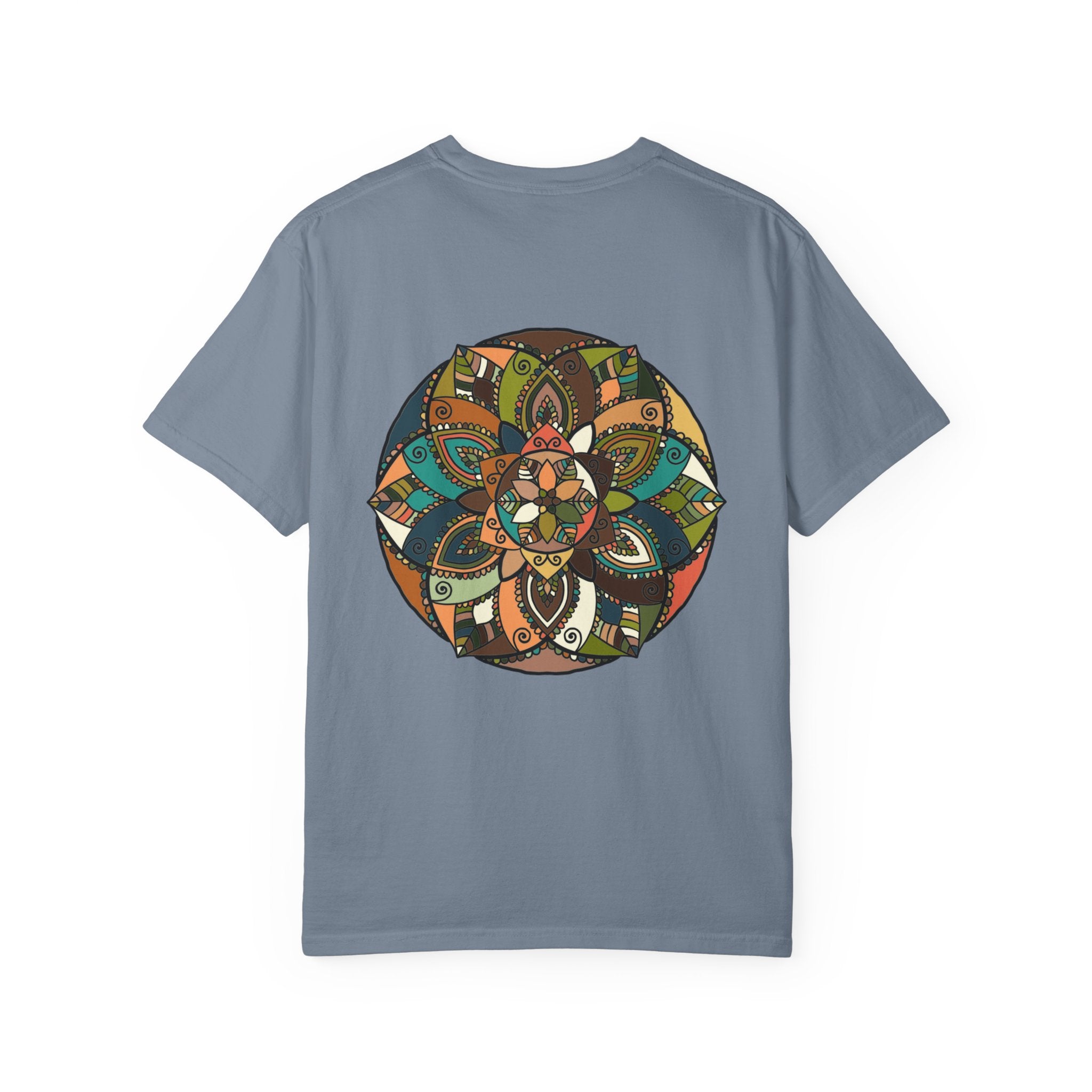 Mandala Earth Flora T-Shirt — Earthy Tones Geometric Art Tee