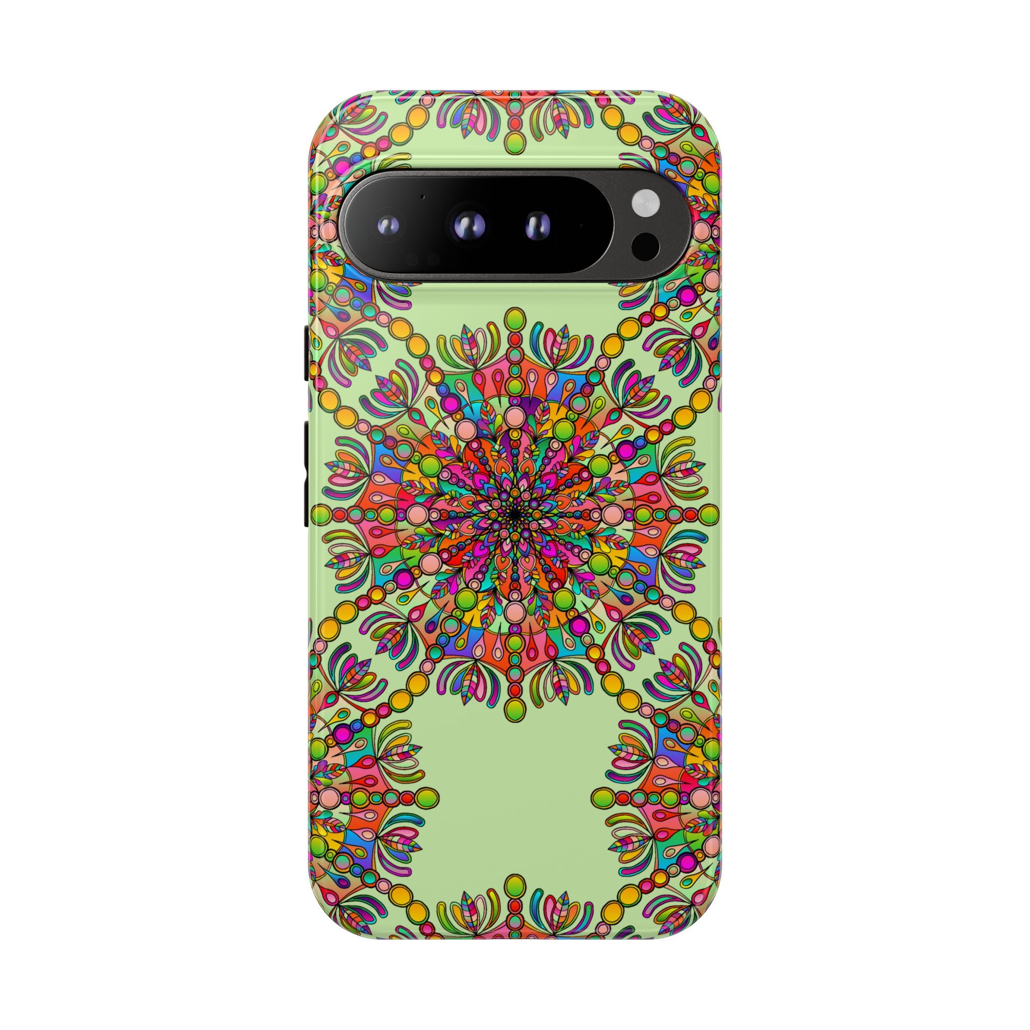 Custodia Vibrant Mandala per iPhone e Google Pixel | Custodie resistenti