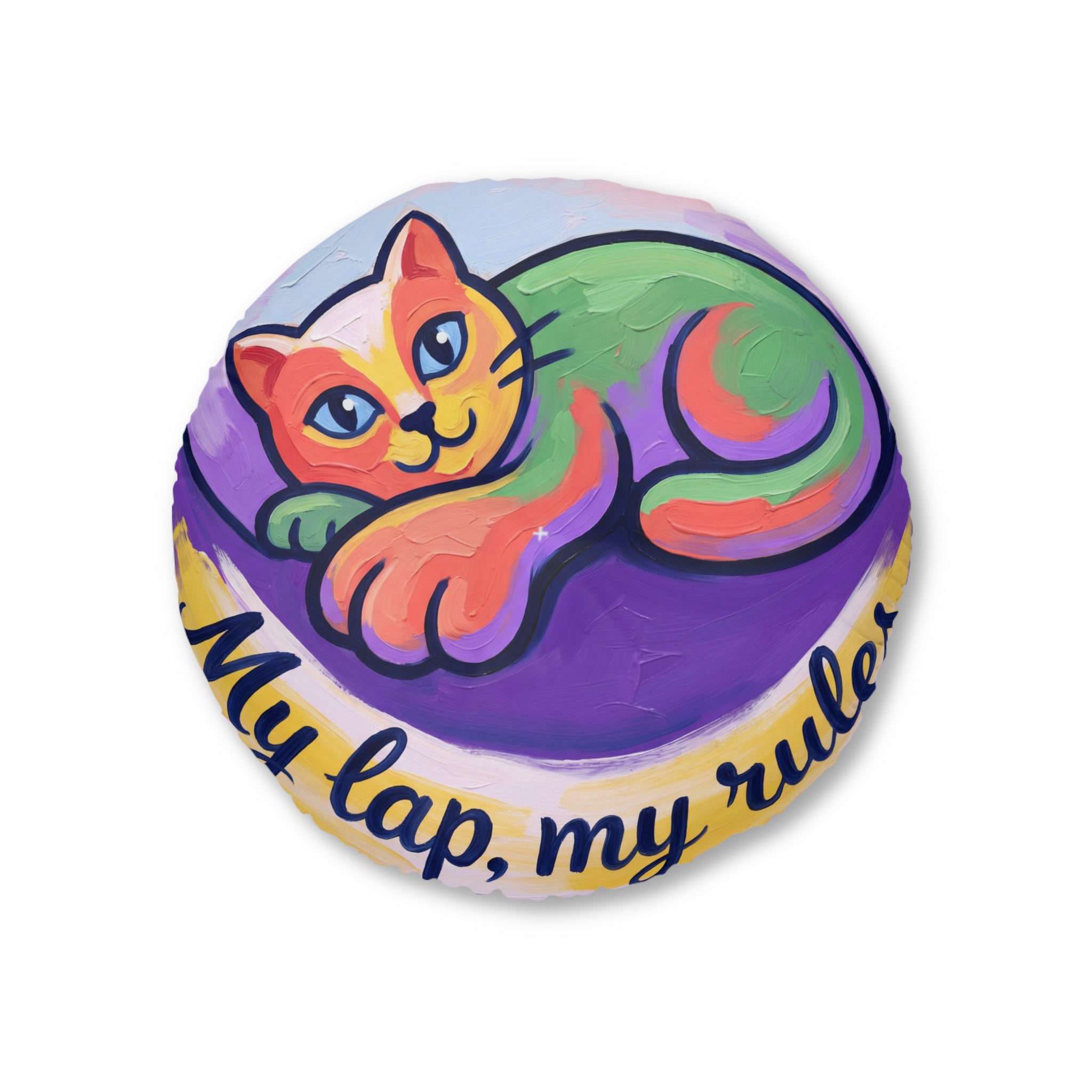 Cozy Winter Cat Floor Pillow