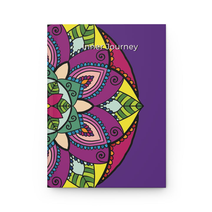 Inner Journey Mandala Hardcover Journal — Bright Mandala on Purple