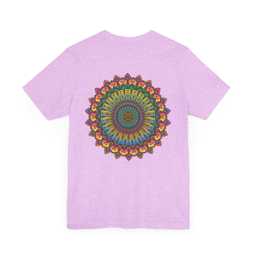 Vibrant Mandala Tee featuring intricate spiritual design for peace and harmony