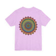 Vibrant Mandala Tee featuring intricate spiritual design for peace and harmony