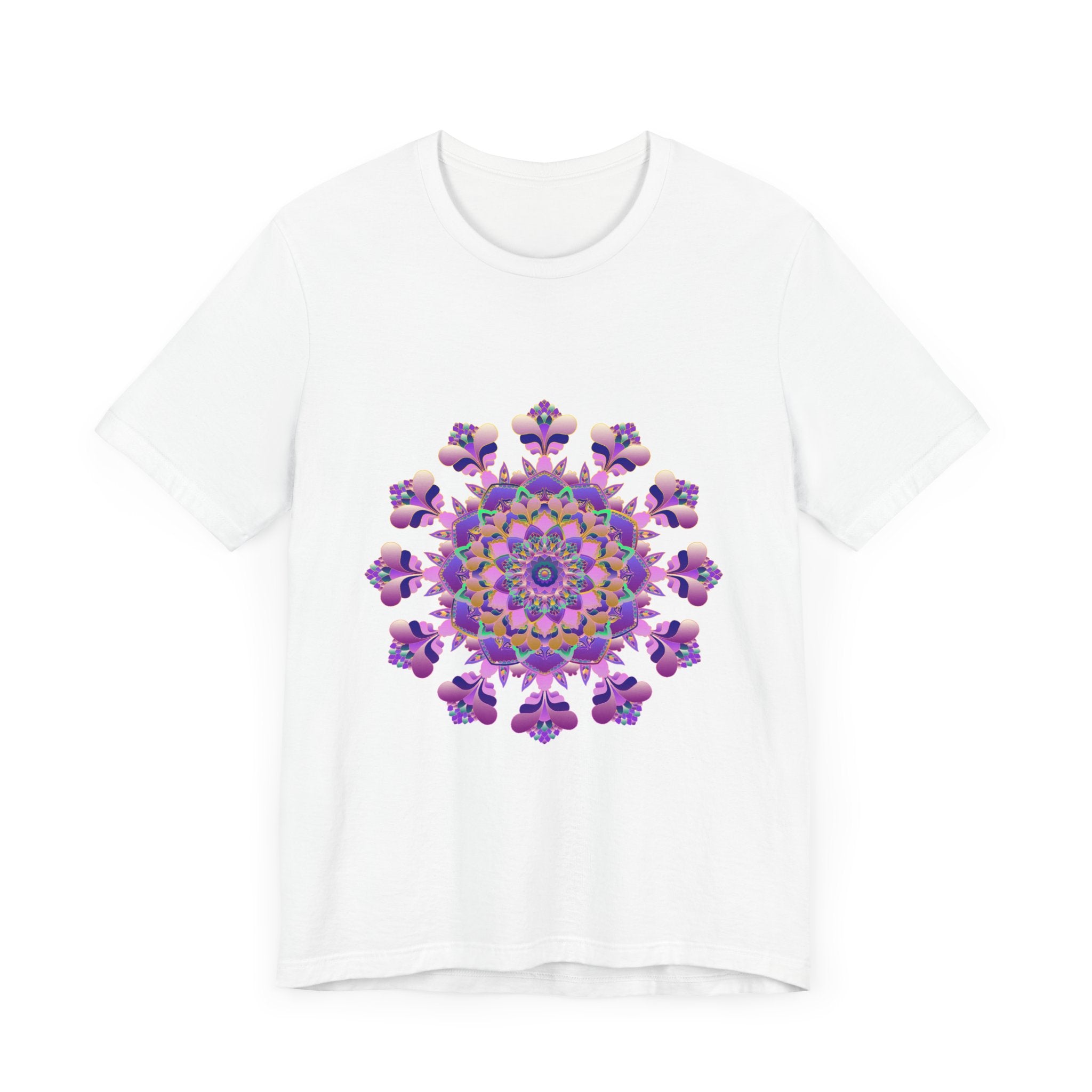 Intricate black floral mandala tee featuring intricate hand-drawn floral patterns