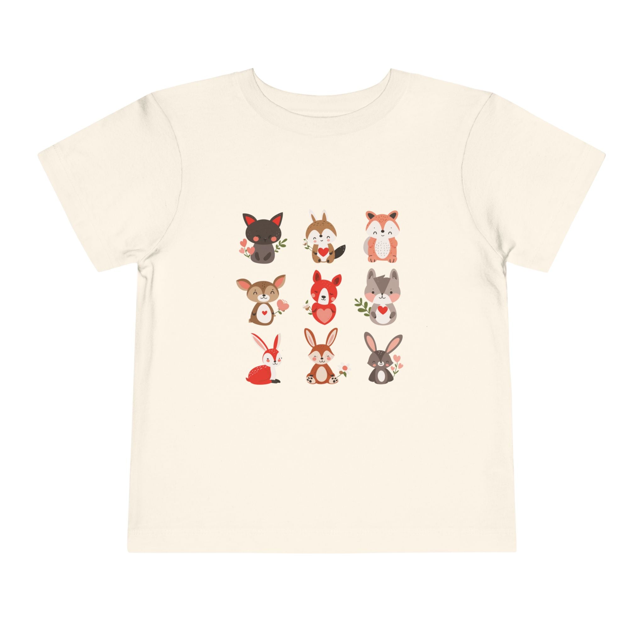 Animal Love Toddler Tee, Cute Cartoon Animals T-Shirt for Kids