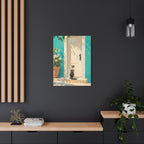 Sunlit Doorway Cat Canvas Wall Art