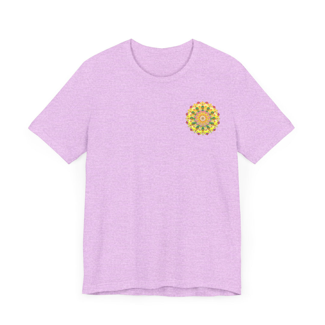 Vibrant Mandala Tee made with high-quality fabric, featuring intricate spiritual design for ultimate peace and harmony